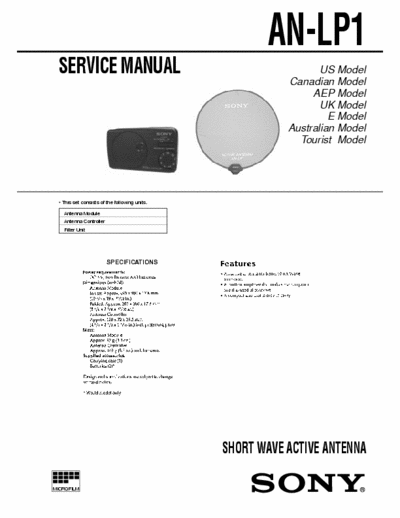 Sony AN-LP1 Service manual for AN-LP1 active antenna